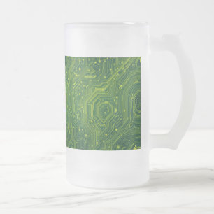 Greenish Cyber Mattglas Bierglas