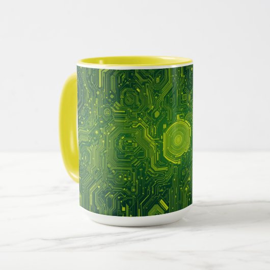 Greenish Cyber Tasse (Vorderseite Links)