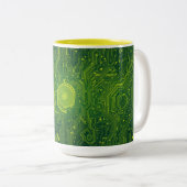 Greenish Cyber Zweifarbige Tasse (VorderseiteRechts)