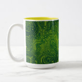 Greenish Cyber Zweifarbige Tasse (Links)