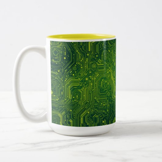 Greenish Cyber Zweifarbige Tasse (Links)