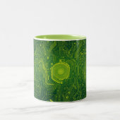 Greenish Cyber Zweifarbige Tasse (Mittel)