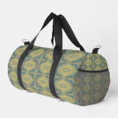 Greenish Retro Vintage Pattern Duffle Bag (Rechte Ecke)
