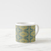 Greenish Retro Vintage Pattern Espressotasse (Vorderseite Rechts)