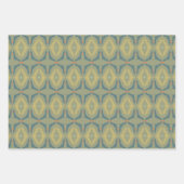 Greenish Retro Vintage Pattern Geschenkpapier Set (Vorderseite 3)