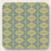 Greenish Retro Vintage Pattern Getränkeuntersetzer (Vorderseite)