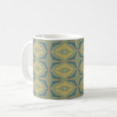 Greenish Retro Vintage Pattern Kaffeetasse (Vorderseite Links)