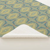 Greenish Retro Vintage Pattern Sherpadecke (3/4)