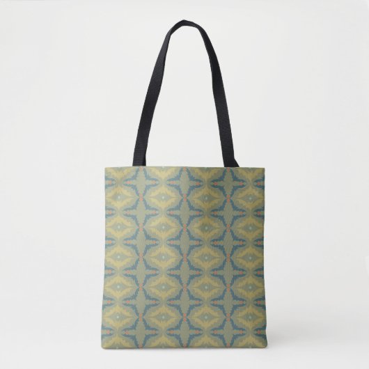 Greenish Retro Vintage Pattern Tasche (Vorderseite)