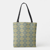 Greenish Retro Vintage Pattern Tasche (Rückseite)