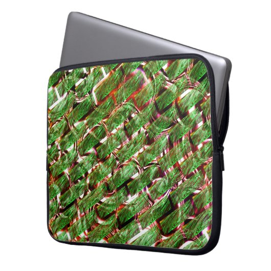 Greenish Wand Wirkung und Blasen Lachs Farbe? Laptopschutzhülle (Vorderseite Links)