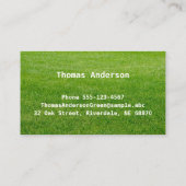 Greenkeeper in Grün und Weiß Visitenkarte (Rückseite)