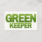 Greenkeeper in Grün und Weiß Visitenkarte (Vorderseite)