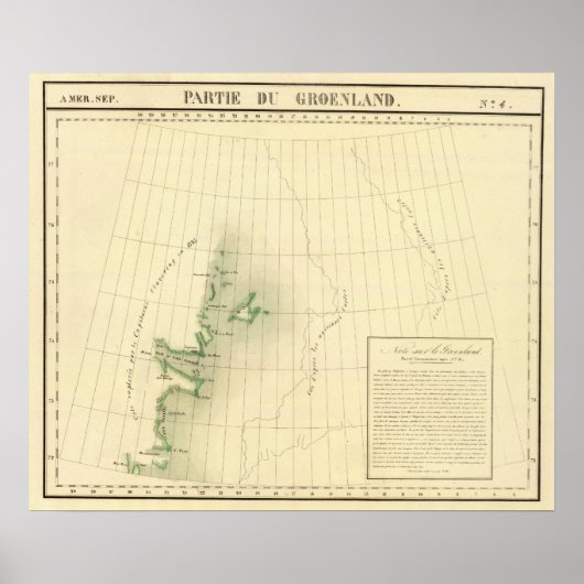 Greenland Atlas Karte Poster (Vorne)