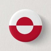 Greenland button, patriotic Greenland Flag fashion Button (Vorderseite)