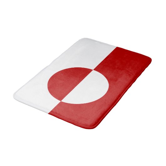 Greenland country flag bath mat rug badematte (Schrägansicht)