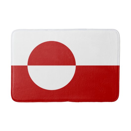 Greenland country flag bath mat rug badematte (Vorderseite)