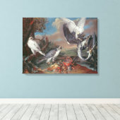 Greenland Cyr Falcons Leinwanddruck (Insitu (Holzboden))