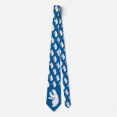 Greenland Emblem Tie, Blue, Large Polar Bear Krawatte (Vorderseite)