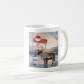 GREENLAND flag and arctic reindeer Coffee Mug Kaffeetasse (VorderseiteRechts)