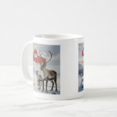 GREENLAND flag and arctic reindeer Coffee Mug Kaffeetasse (Vorderseite Links)