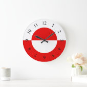 Greenland Flag Große Wanduhr (Zuhause)