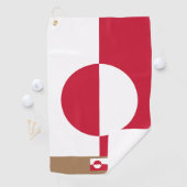 Greenland flag monogrammed / Greenland golf towel Golfhandtuch (Insitu)