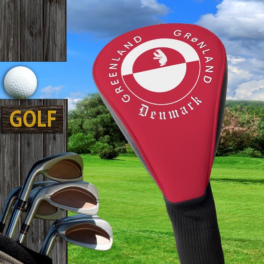 Greenland Golf Head Cover, Bear, Greenland Flag Golf Headcover