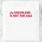 Greenland is not for sale! rechteckiger aufkleber (Tasche)