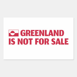Greenland is not for sale! rechteckiger aufkleber