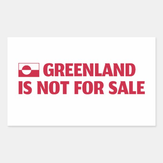 Greenland is not for sale! rechteckiger aufkleber (Vorderseite)