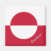 Greenland Magnet, Patriotic, Greenland Flag Magnet (Vorne)