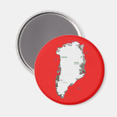 Greenland Map Magnet (Vorderseite/Rückseite)