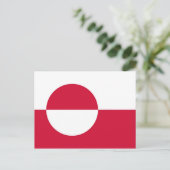 Greenland National World Flag Postkarte (Stehend Vorderseite)