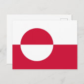 Greenland National World Flag Postkarte (Vorne/Hinten)