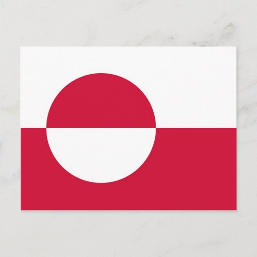 Greenland National World Flag Postkarte (Vorderseite)