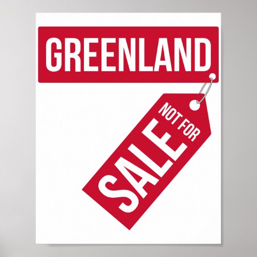 GREENLAND NOT FOR SALE POSTER (Vorne)