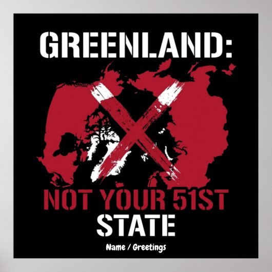 Greenland Sovereignty Not Your 51st State Arctic  Poster (Vorne)
