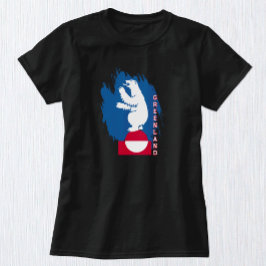 Greenland Tshirt, Greenland Flag fashion, Bear T-Shirt