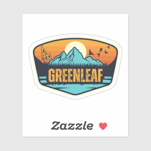 Greenleaf, Idaho Aufkleber (Blatt)