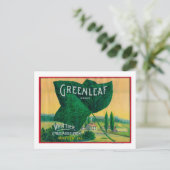 Greenleaf Lemon LabelWhittier, CA Postkarte (Stehend Vorderseite)