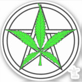 Greenleaf Pentagramm-Aufkleber Aufkleber (Vorderseite)