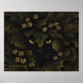 Greenman Black Cat Nature Forest Art Poster (Vorne)