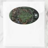 GreenMan Ovaler Aufkleber (Tasche)