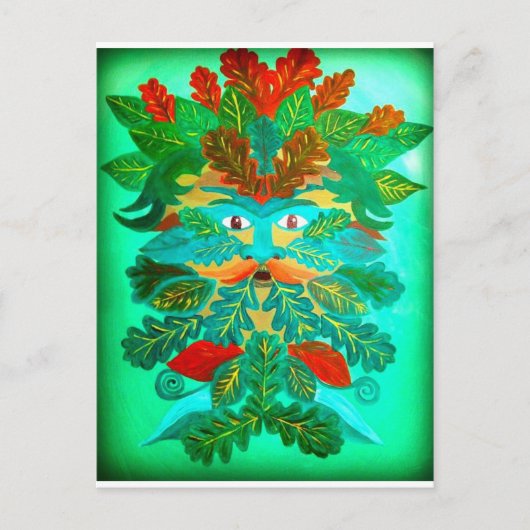 Greenman Postkarte (Vorderseite)