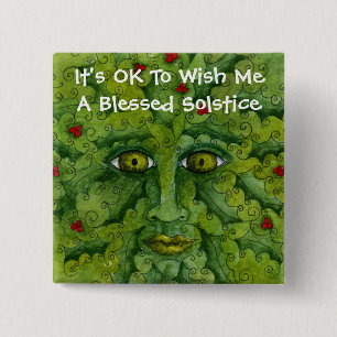 Greenman Stechpalme ist es okayknopf Button