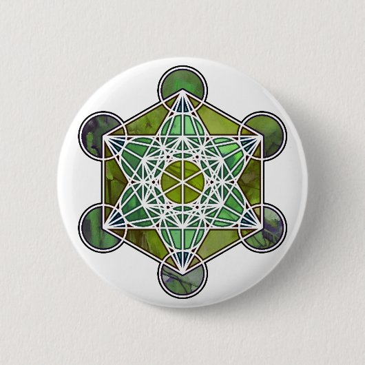 GreenMetatronCube Button (Vorderseite)