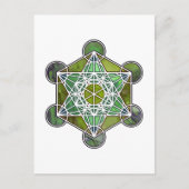 GreenMetatronCube Postkarte (Vorderseite)