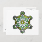 GreenMetatronCube Postkarte (Vorne/Hinten)