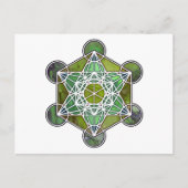 GreenMetatronCube Postkarte (Vorderseite)